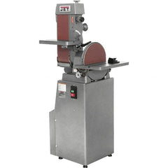 Jet - 48 Inch Long x 6 Inch Wide Belt, 12 Inch Diameter, Horizontal and Vertical Combination Sanding Machine - 2,850 Ft./min Belt Speed, 1-1/2 HP, Three Phase - Americas Tooling