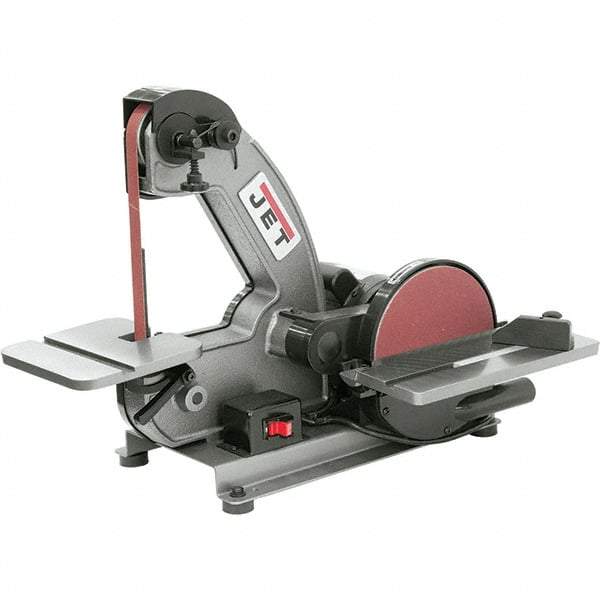 Jet - 42 Inch Long x 1 Inch Wide Belt, 8 Inch Diameter, Vertical Combination Sanding Machine - 3,000 Ft./min Belt Speed, 1/3 HP, Single Phase - Americas Tooling