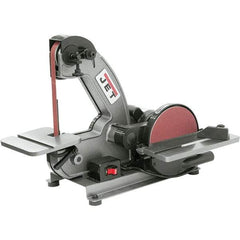 Jet - 42 Inch Long x 1 Inch Wide Belt, 8 Inch Diameter, Vertical Combination Sanding Machine - 3,000 Ft./min Belt Speed, 1/3 HP, Single Phase - Americas Tooling