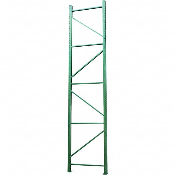 Vestil - 24,000 Lb Capacity Heavy-Duty Framing Upright Pallet Storage Rack - 42" Wide x 120" High x 42" Deep, Green - Americas Tooling