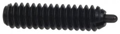 Vlier - 1-8, 2-13/32" Thread Length, 1/2" Plunger Projection, Steel Threaded Spring Plunger - 1/2 - 1/2" Max Plunger Diam, 2-13/32" Plunger Length, 16 Lb Init End Force, 68 Lb Final End Force - Americas Tooling