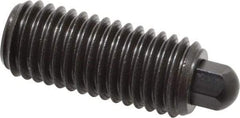 Vlier - 5/8-11, 1-1/2" Thread Length, 5/16" Plunger Projection, Steel Threaded Spring Plunger - 5/16 (Hex)" Max Plunger Diam, 1-1/2" Plunger Length, 10.5 Lb Init End Force, 25.5 Lb Final End Force, 5/16" Hex - Americas Tooling