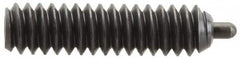 Vlier - 6-32, 17/32" Thread Length, 1/16" Plunger Projection, Steel Threaded Spring Plunger - 0.044 - 0.045" Max Plunger Diam, 17/32" Plunger Length, 1 Lb Init End Force, 1.6 Lb Final End Force, 0.063" Hex - Americas Tooling