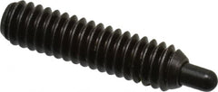 Vlier - 1/4-20, 1" Thread Length, 3/16" Plunger Projection, Steel Threaded Spring Plunger - 0.117 - 0.118" Max Plunger Diam, 1" Plunger Length, 3 Lb Init End Force, 13 Lb Final End Force, 0.079" Hex - Americas Tooling