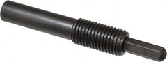 Vlier - 1-8, 2" Thread Length, 1-1/2" Plunger Projection, Steel Threaded Spring Plunger - 0.5000 (Hex)" Max Plunger Diam, Long, 7" Plunger Length, 16 Lb Init End Force, 68 Lb Final End Force, 0.5" Hex - Americas Tooling