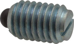 Vlier - 1/2-13, 3/4" Thread Length, 0.151" Plunger Projection, Steel Threaded Spring Plunger - 1/4" Max Plunger Diam, 0.75" Plunger Length, 5 Lb Init End Force, 28 Lb Final End Force - Americas Tooling