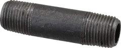 Value Collection - Schedule 40, 1/8" Diam x 1-1/2" Long Steel Black Pipe Nipple - Threaded - Americas Tooling