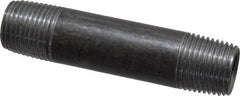 Value Collection - Schedule 40, 1/2" Diam x 3-1/2" Long Steel Black Pipe Nipple - Threaded - Americas Tooling