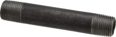 Value Collection - Schedule 40, 1/2" Diam x 4-1/2" Long Steel Black Pipe Nipple - Threaded - Americas Tooling