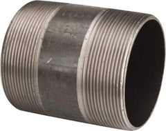 B&K Mueller - Schedule 40, 4" Diam x 5" Long Steel Black Pipe Nipple - Threaded - Americas Tooling