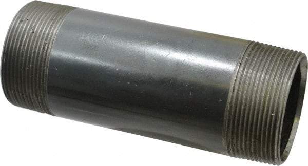 Value Collection - Schedule 40, 2" Diam x 6" Long Steel Black Pipe Nipple - Threaded - Americas Tooling