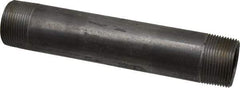 B&K Mueller - Schedule 40, 1-1/4" Diam x 8" Long Steel Black Pipe Nipple - Threaded - Americas Tooling