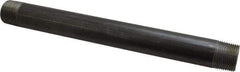 B&K Mueller - Schedule 40, 1" Diam x 12" Long Steel Black Pipe Nipple - Threaded - Americas Tooling