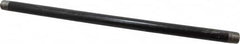 B&K Mueller - Schedule 40, 1/2" Diam x 18" Long Steel Black Pipe Nipple - Threaded - Americas Tooling