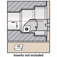 Kennametal - 16mm Min Bore Diam, 150mm OAL, 12mm Shank Diam, A-SCLC Indexable Boring Bar - CC.. Insert, Screw Holding Method - Americas Tooling