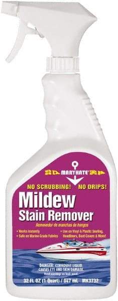 CRC - 32 oz Spray Bottle Mildew Remover - Liquid, Water-Based, Chlorine - Americas Tooling