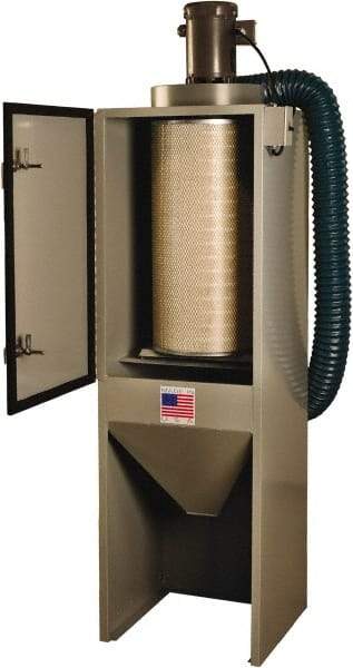 Value Collection - 1-1/2 hp, 600 CFM Sandblaster Dust Collector - 76" High x 21" Diam - Americas Tooling