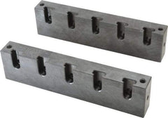 Snap Jaws - 8" Wide x 2-1/2" High x 1-1/4" Thick, Flat/No Step Vise Jaw - Soft, Steel, Fixed Jaw, Compatible with 6" Vises - Americas Tooling