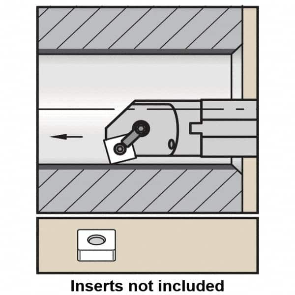 Kennametal - 63mm Min Bore Diam, 350mm OAL, 50mm Shank Diam, A-MSKN Indexable Boring Bar - SN.. Insert, Screw or Clamp Holding Method - Americas Tooling