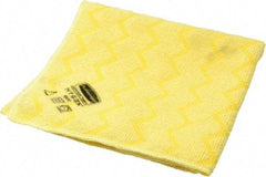 Rubbermaid - Dry Microfiber Wipes - 16" x 16" Sheet Size, Yellow - Americas Tooling