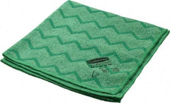 Rubbermaid - Dry Microfiber Wipes - 16" x 16" Sheet Size, Green - Americas Tooling