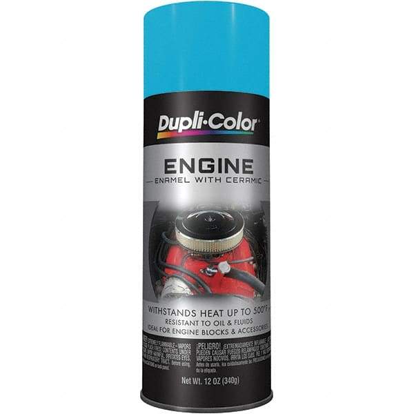 Dupli-Color - 12 oz Torque N' Teal Automotive Heat Resistant Paint - Gloss Finish, 500°F Max Temp, Comes in Aerosol Can - Americas Tooling