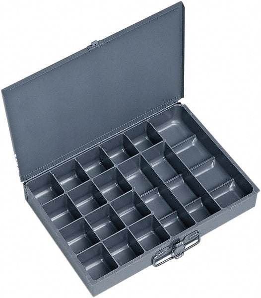 Durham - 13-3/8 Inches Wide x 2 Inches High x 9-1/4 Inches Deep Compartment Box - Steel , 17 Compartments - Americas Tooling