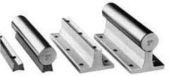 Thomson Industries - 1/4" Bolt, For 1" Diam Shaft, 48" Long, Aluminum Round Drilled Shaft Support Rail - 2-1/8" Base Width, 1/4" Base Thickness, 0.281" Mounting Hole Diam, 1-1/2" Btw Mount Hole Centers - Americas Tooling