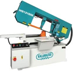 Clausing - 18-1/2 x 10-1/2" Max Capacity, Manual Variable Speed Pulley Horizontal Bandsaw - 102 to 377 SFPM Blade Speed, 230/460 Volts, 3 hp, 3 Phase - Americas Tooling