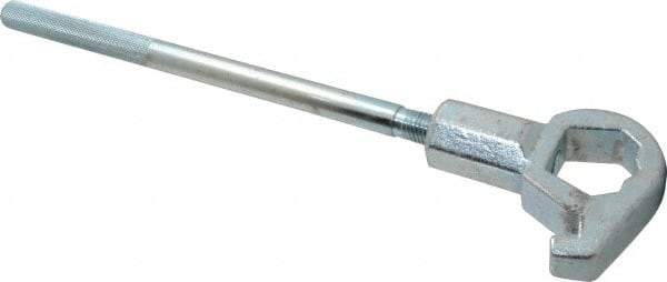 Value Collection - 1-1/4" to 1-3/4" Capacity, Adjustable Hydrant Wrench - 18" OAL, 1-1/2" Hook Pin Height - Americas Tooling