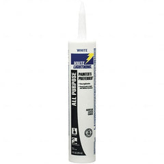 White Lightning - 10 oz Cartridge White Acrylic & Latex Caulk - -30 to 180°F Operating Temp, 5 to 7 min Tack Free Dry Time - Americas Tooling