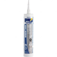 White Lightning - 10 oz Cartridge White RTV Silicone Joint Sealant - -80 to 450°F Operating Temp, 30 min Tack Free Dry Time, 24 hr Full Cure Time - Americas Tooling