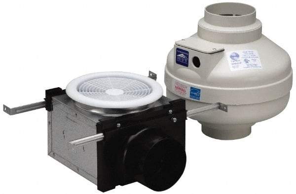 Fantech - 4" Blade, Direct Drive, 0.027 hp, 100 CFM, Totally Enclosed Exhaust Fan - 5-5/16" Opening Height x 7-3/16" Opening Width, 7-3/16" Deep, 5/16" Projection, 115 Volt, Single Phase - Americas Tooling