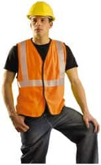 OccuNomix - Size XL Flame Resistant/Retardant Orange Solid General Purpose Vest - 44 to 46" Chest, ANSI 107-2015, ASTM F1506, ATPV=5.4 cal/Sq cm, NFPA 70E/HRC=1, Hook & Loop Closure, 1 Pocket, Modacrylic/Aramid Blend - Americas Tooling