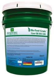 Renewable Lubricants - 5 Gal Pail, Mineral Gear Oil - 10°F to 250°F, 166 St Viscosity at 40°C, 24.1 St Viscosity at 100°C, ISO 220 - Americas Tooling