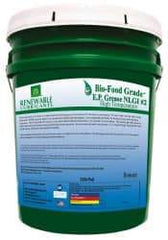 Renewable Lubricants - 35 Lb Pail Biobased Extreme Pressure Grease - White, Extreme Pressure, Food Grade & High Temperature, 590°F Max Temp, NLGIG 2, - Americas Tooling