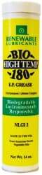 Renewable Lubricants - 14 oz Cartridge Biobased Extreme Pressure Grease - Green, Extreme Pressure & High Temperature, 285°F Max Temp, NLGIG 2, - Americas Tooling