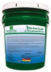 Renewable Lubricants - 5 Gal Pail, ISO 32, Air Tool Oil - -20°F to 230°, 29.33 Viscosity (cSt) at 40°C, 7.34 Viscosity (cSt) at 100°C, Series Bio-Food Grade - Americas Tooling