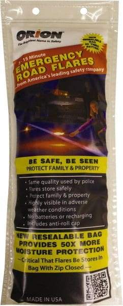 ORION Safety - 18 Piece, Road Flare Highway Safety Kit - Eighteen 15 Minute Flares - Americas Tooling