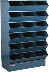 Stackbin - 6 Bin, Shelving Unit with Openings & Base - 37" Wide x 63" High - Americas Tooling