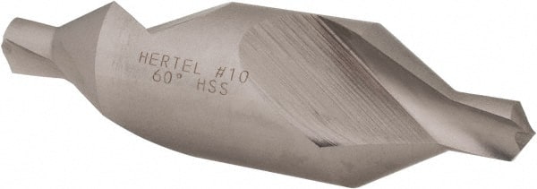 Hertel - #10 Plain Cut 60° Incl Angle High Speed Steel Combo Drill & Countersink - Americas Tooling