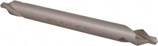 Hertel - #5 Plain Cut 60° Incl Angle High Speed Steel Combo Drill & Countersink - Americas Tooling