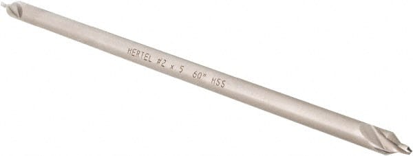 Hertel - #2 Plain Cut 60° Incl Angle High Speed Steel Combo Drill & Countersink - Americas Tooling