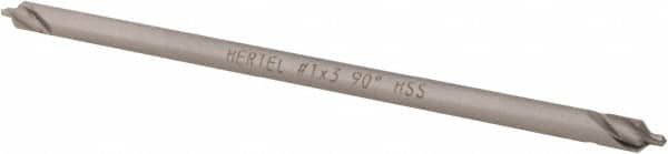 Hertel - #1 Plain Cut 90° Incl Angle High Speed Steel Combo Drill & Countersink - Americas Tooling