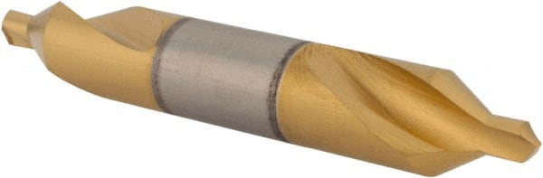 Hertel - #4-1/2 Plain Cut 60° Incl Angle High Speed Steel Combo Drill & Countersink - Americas Tooling