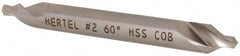 Hertel - #2 Plain Cut 60° Incl Angle Cobalt Combo Drill & Countersink - Americas Tooling