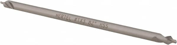 Hertel - #1 Plain Cut 82° Incl Angle High Speed Steel Combo Drill & Countersink - Americas Tooling