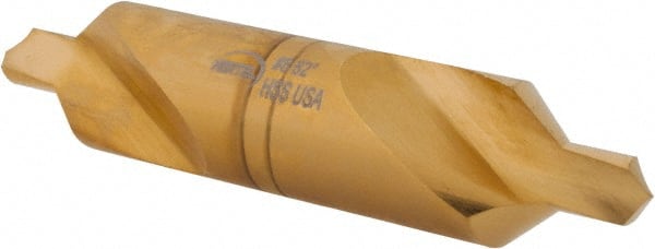 Hertel - #8 Plain Cut 82° Incl Angle High Speed Steel Combo Drill & Countersink - Americas Tooling