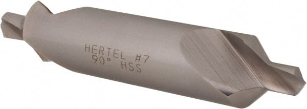 Hertel - #7 Plain Cut 90° Incl Angle High Speed Steel Combo Drill & Countersink - Americas Tooling