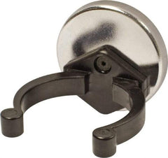 Mag-Mate - 38 Lb Max Pull Force, 5/16" Overall Height, 2.03" Diam, Ceramic Cup Magnet - Clamp Style, 2-1/8" Clamp Opening, Chrome Plated - Americas Tooling